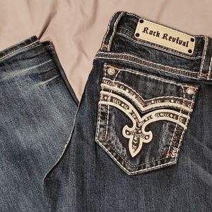 Womens Rock Revival MIHN Straight Leg Jeans